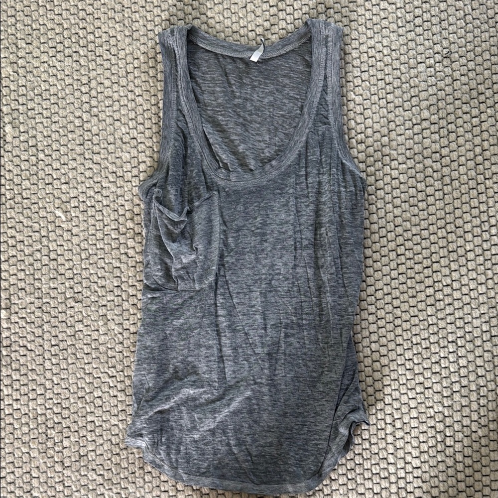 Z Supply Gray Tank Top with Crew Neck